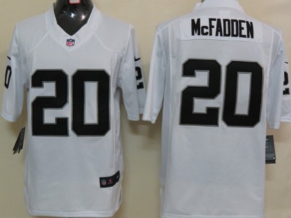 Nike Oakland Raiders #20 Darren McFadden White Limited Jersey