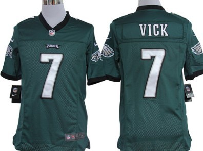 Nike Philadelphia Eagles #7 Michael Vick Dark Green Limited Jersey