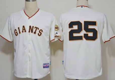 San Francisco Giants #25 Barry Bonds Cream Jersey