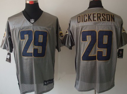 Nike St. Louis Rams #29 Eric Dickerson Gray Shadow Elite Jersey
