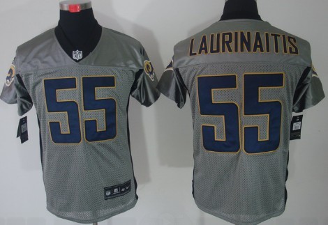 Nike St. Louis Rams #55 James Laurinaitis Gray Shadow Elite Jersey