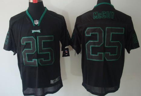 Nike Philadelphia Eagles #25 LeSean McCoy Lights Out Black Elite Jersey