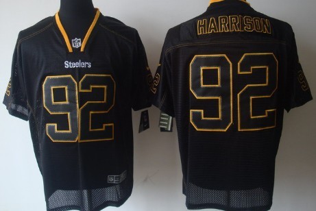 Nike Pittsburgh Steelers #92 James Harrison Lights Out Black Elite Jersey