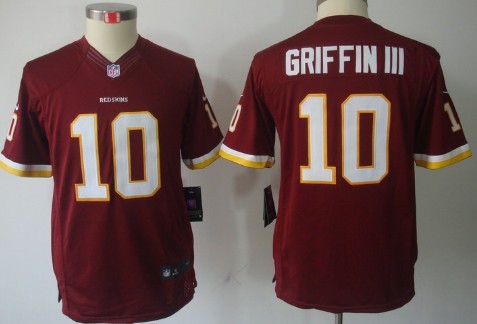 Nike Washington Redskins #10 Robert Griffin III Red Limited Kids Jersey