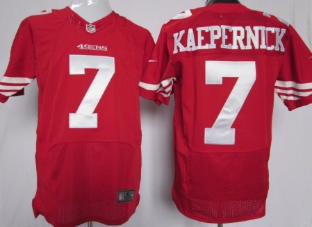 Nike San Francisco 49ers #7 Colin Kaepernick Red Elite Jersey