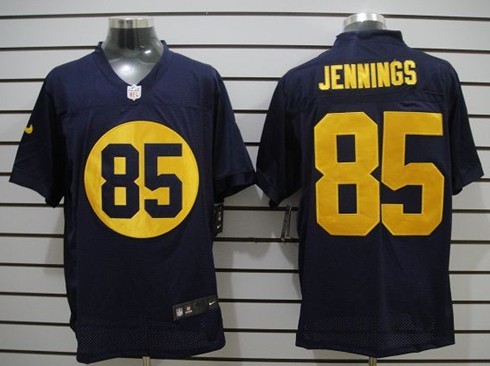 Nike Green Bay Packers #85 Greg Jennings Navy Blue Elite Jersey