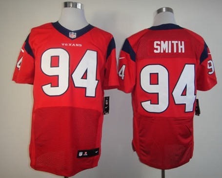 Nike Houston Texans #94 Antonio Smith Red Elite Jersey