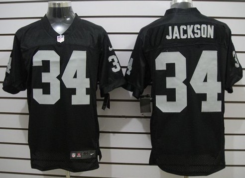 Nike Oakland Raiders #34 Bo Jackson Black Elite Jersey