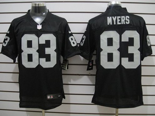 Nike Oakland Raiders #83 Brandon Myers Black Elite Jersey