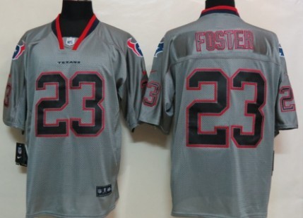 Nike Houston Texans #23 Arian Foster Lights Out Gray Elite Jersey