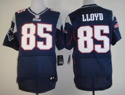 Nike New England Patriots #85 Brandon Lloyd Blue Elite Jersey