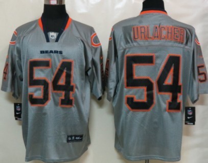 Nike Chicago Bears #54 Brian Urlacher Lights Out Gray Elite Jersey