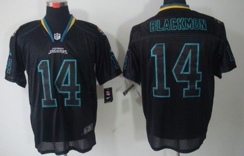 Nike Jacksonville Jaguars #14 Justin Blackmon Lights Out Black Elite Jersey