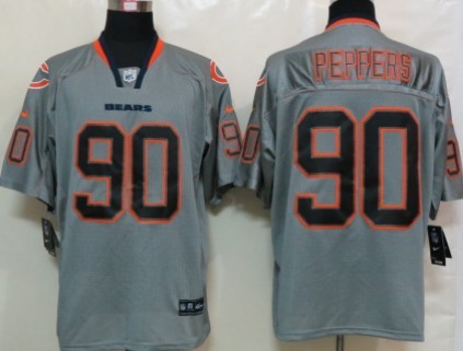 Nike Chicago Bears #90 Julius Peppers Lights Out Gray Elite Jersey