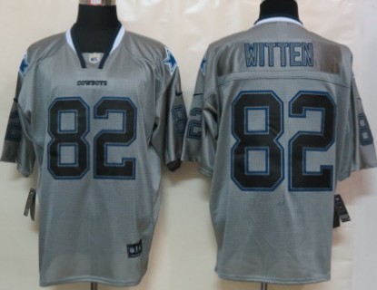 Nike Dallas Cowboys #82 Jason Witten Lights Out Gray Elite Jersey