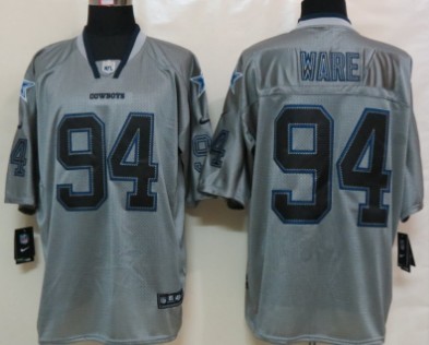 Nike Dallas Cowboys #94 DeMarcus Ware Lights Out Gray Elite Jersey