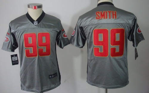 Nike San Francisco 49ers #99 Aldon Smith Gray Shadow Kids Jersey
