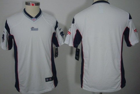Nike New England Patriots Blank White Limited Kids Jersey