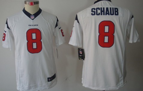 Nike Houston Texans #8 Matt Schaub White Limited Kids Jersey
