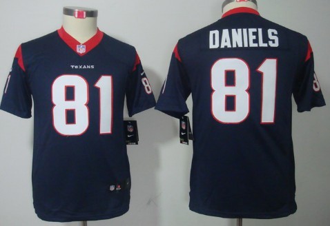 Nike Houston Texans #81 Owen Daniels Blue Limited Kids Jersey