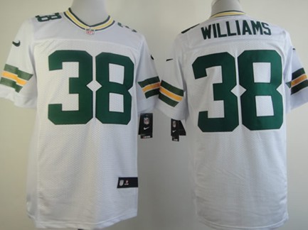 Nike Green Bay Packers #38 Tramon Williams White Game Kids Jersey