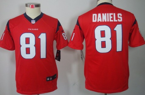 Nike Houston Texans #81 Owen Daniels Red Limited Kids Jersey