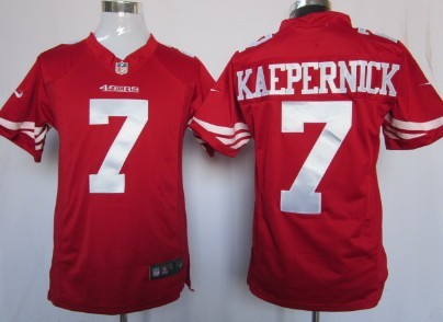 Nike San Francisco 49ers #7 Colin Kaepernick Red Game Jersey