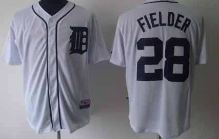 Detroit Tigers #28 Prince Fielder White Jersey