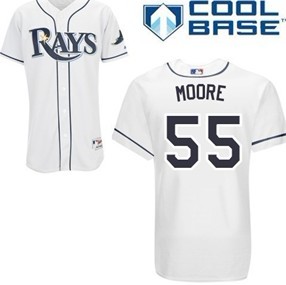 Tampa Bay Rays #55 Matt Moore White Jersey