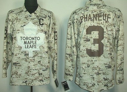 Toronto Maple Leafs #3 Dion Phaneuf White Camo Jersey