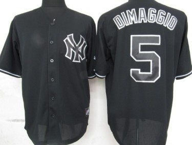 New York Yankees #5 Joe DiMaggio 2012 Black Fashion Jersey