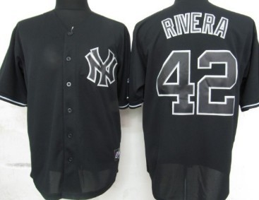 New York Yankees #42 Mariano Rivera 2012 Black Fashion Jersey