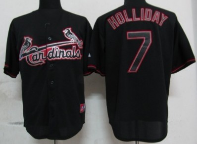 St. Louis Cardinals #7 Matt Holliday 2012 Black Fashion Jersey