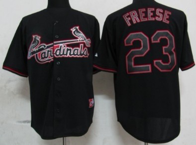 St. Louis Cardinals #23 David Freese 2012 Black Fashion Jersey