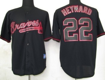 Atlanta Braves #22 Jason Heyward 2012 Black Fashion Jersey