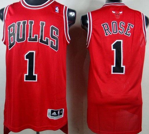 Chicago Bulls #1 Derrick Rose Revolution 30 Authentic Red Jersey