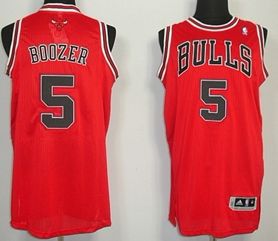 Chicago Bulls #5 Carlos Boozer Revolution 30 Authentic Red Jersey