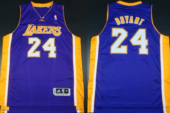 Los Angeles Lakers #24 Kobe Bryant Revolution 30 Authentic Purple Jersey