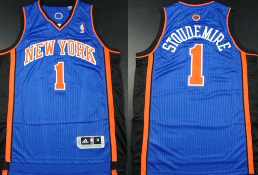 New york Knicks #1 Amare Stoudemire Revolution 30 Authentic Blue Jersey