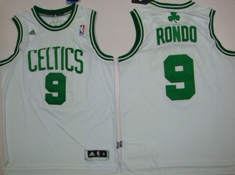 Boston Celtics #9 Rajon Rondo Revolution 30 Swingman White Jersey