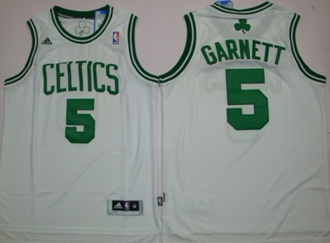 Boston Celtics #5 Kevin Garnett Revolution 30 Swingman White Jersey