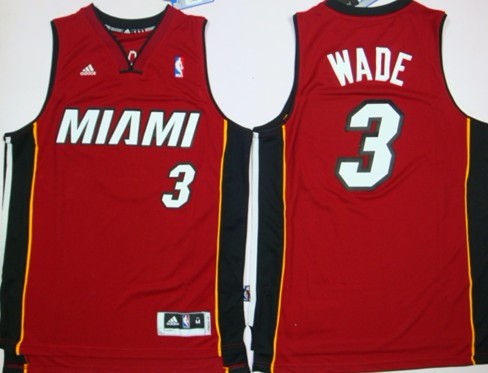 Miami Heat #3 Dwyane Wade Revolution 30 Swingman Red Jersey