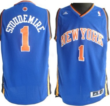 New York Knicks #1 Amare Stoudemire Revolution 30 Swingman Blue Jersey