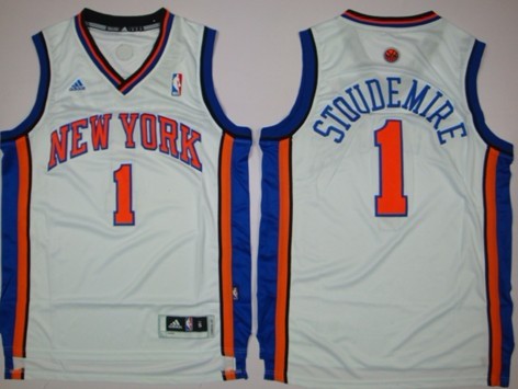 New York Knicks #1 Amare Stoudemire Revolution 30 Swingman White Jersey