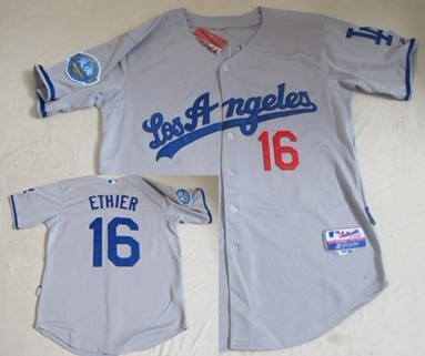 Los Angeles Dodgers #16 Andre Ethier Gray 50TH Jersey