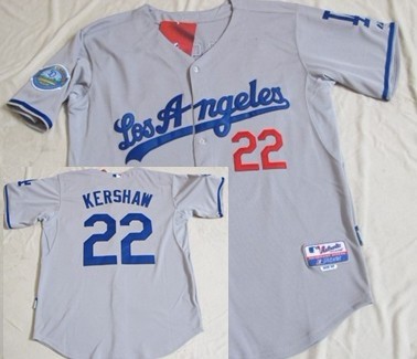 Los Angeles Dodgers #22 Clayton Kershaw Gray 50TH Jersey