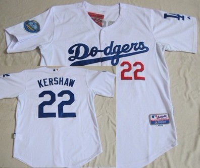 Los Angeles Dodgers #22 Clayton Kershaw White 50TH Jersey
