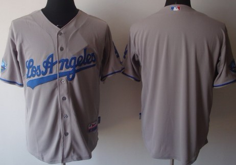 Los Angeles Dodgers Blank Gray 50TH Jersey