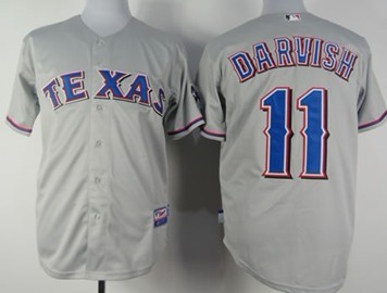 Texas Rangers #11 Yu Darvish Gray Jersey