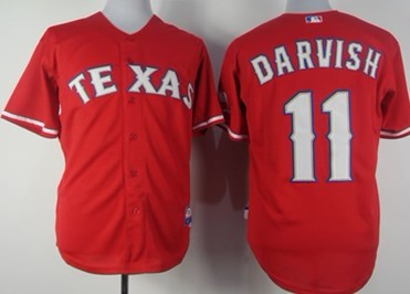 Texas Rangers #11 Yu Darvish Red Jersey